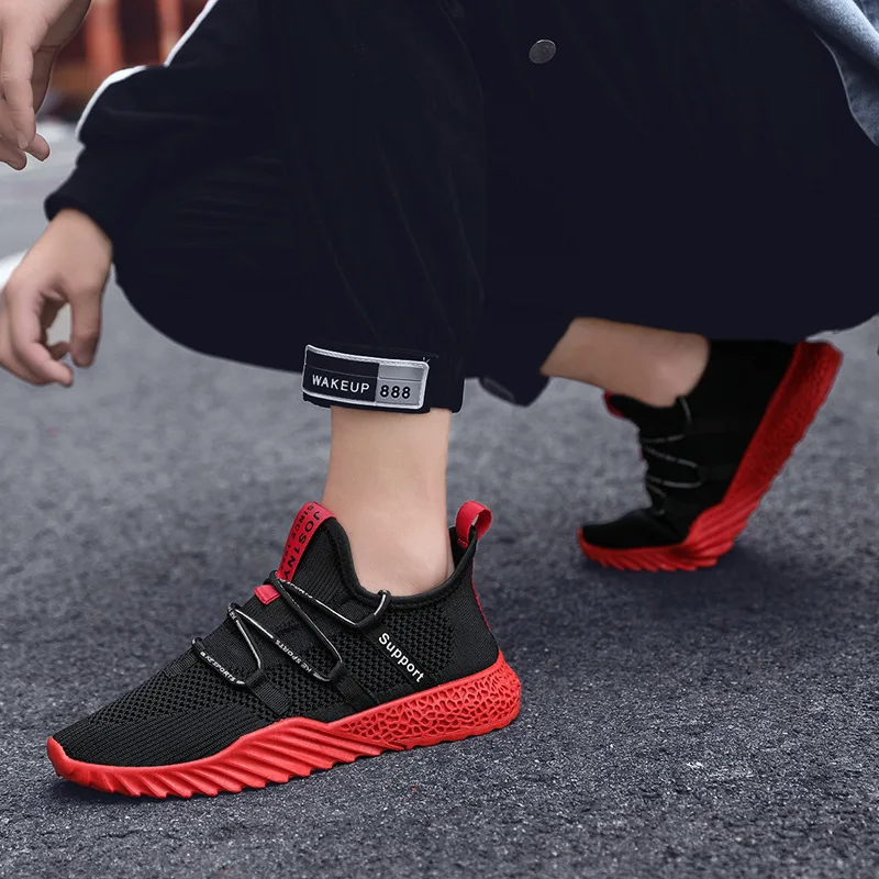 

MEN'S SHOES Summer 2019 New Style Fly Netting Surface Breathable Casual Sports Shoes Korean-style Versatile Foot Covering Trendy