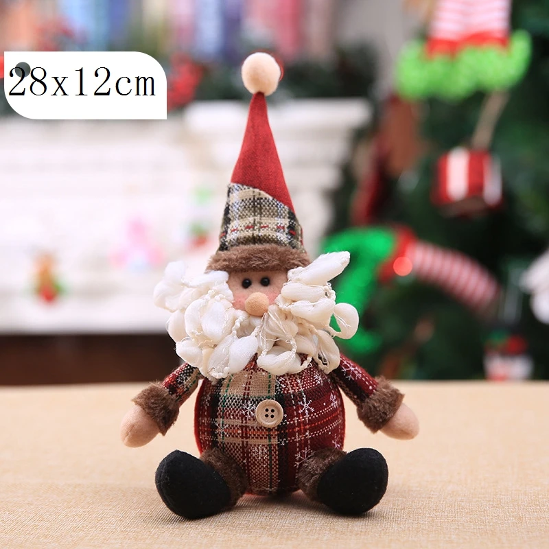 Милый мультфильм Рождественская Кукла Санта Клаус Снеговик домашние декоративные предметы выдвижной стоячая игрушка подарок на день рождения Дети натальные - Цвет: J