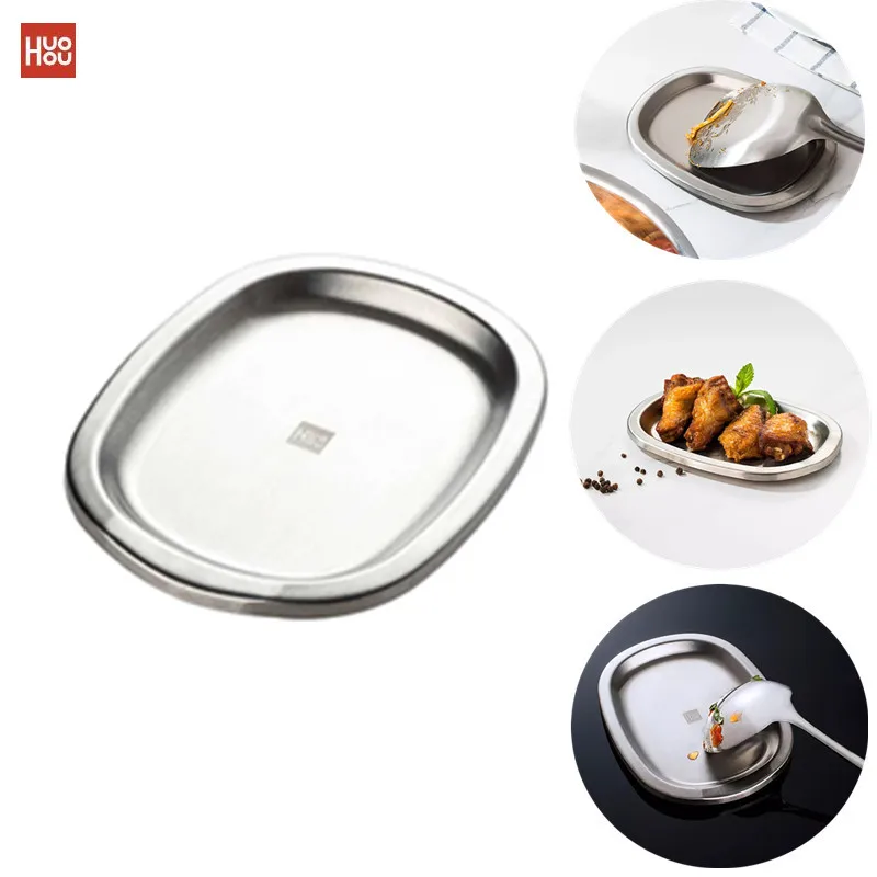 Huohou 304 Stainless Steel Spoon Pad Safe Durable Anti-corrosion Mat Non-slip Cutlery Container Easy To Clean For Food Kitchen |