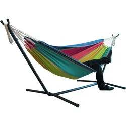 Double hamac d'extérieur 200x150cm, chaise à bascule épaisse de Camping, lit balançoire d'extérieur confortable, matériau solide 