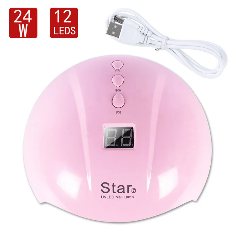 

Nail Dryer For Nail LED UV Lamp 24W Micro USB Gel Varnish Curing Machine Home Use Nail Art Tools Nail For Lamps