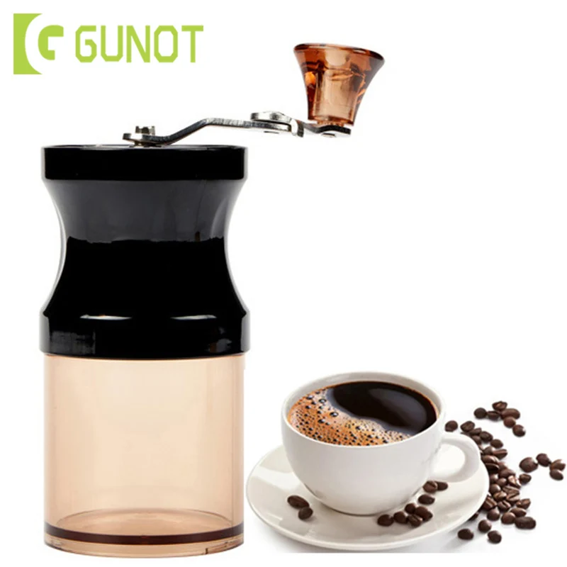 

GUNOT Mini Manual Coffee Grinder Ceramic Core Stainless Steel Portable Coffee Mill 2019 Coffeeware Spice Coffee Beans Grinder