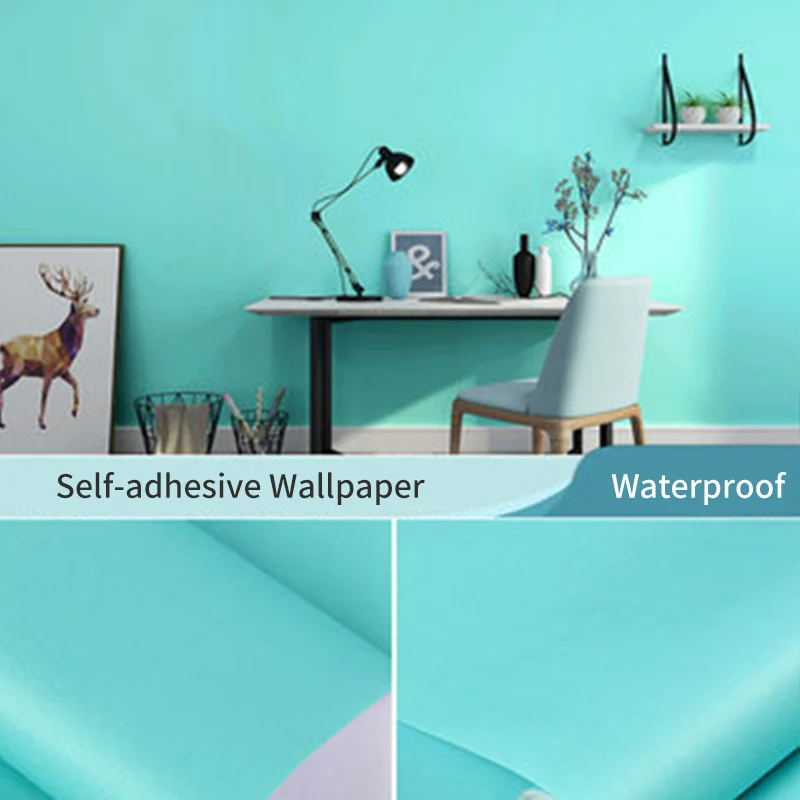 Модные Простые цветные муар обои для гостиной столешницы виниловая Водонепроницаемая контактная бумага DIY самоклеющиеся наклейки на стену - Цвет: Wall Stikcer TIBU