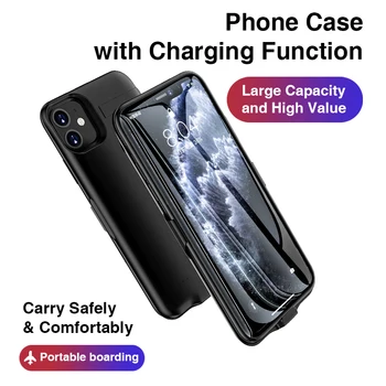 

Battery Charger Case for iPhone 11 Pro Max battery case for iPhone 11 Pro 8200mah Back Clip Fast Charger Cover Black