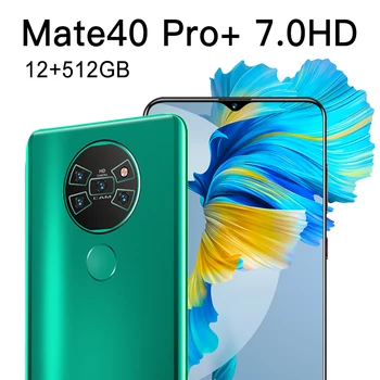 

Mate40 Pro+ 7.0"FAH Dual 5G Global Version Smartphone Unlocked Full Screen Android 10 Snapdragon 865 4800Mah Cellphone
