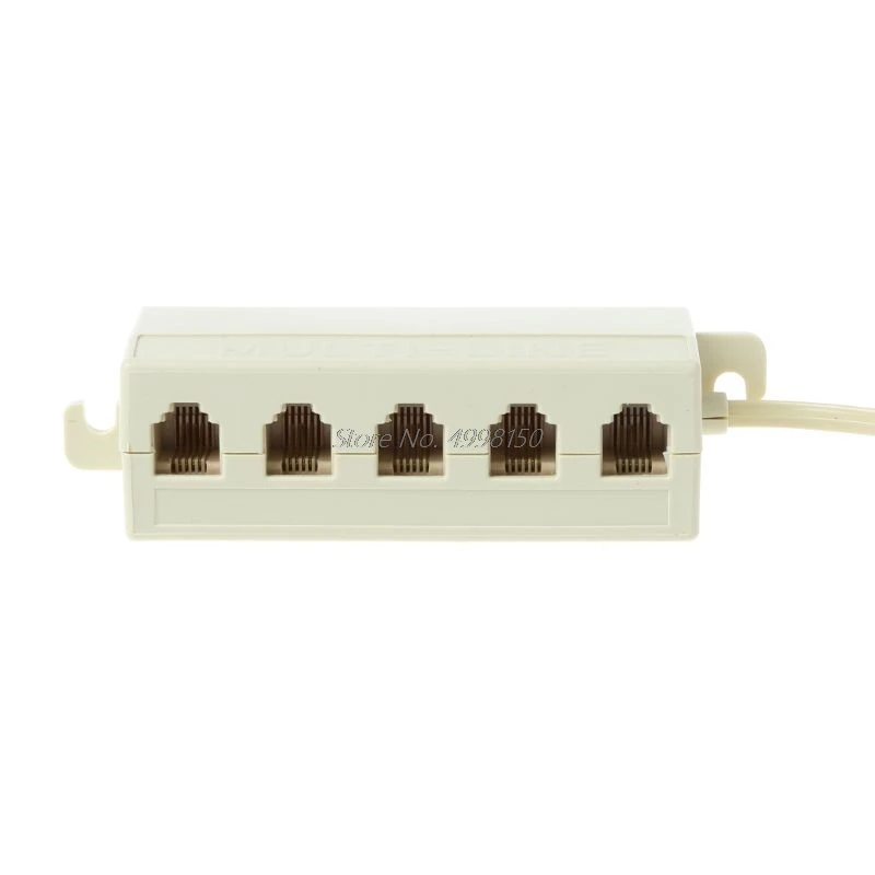 RJ11 Jack 5 Way Outlet телефон модульный линия сплиттер адаптер 6P4C Оптовая продажа Прямая