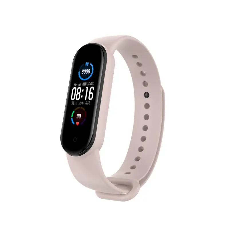 Подходит для Xiaomi Mi Band 5 ремешок силиконовый браслет Наручные Ремни
