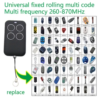 

4in1 Electric Copy Garage Door Opener Remote Control 260MHz-870MHz Gate Transmitter Duplicator Fixed Rolling Multi Code remote