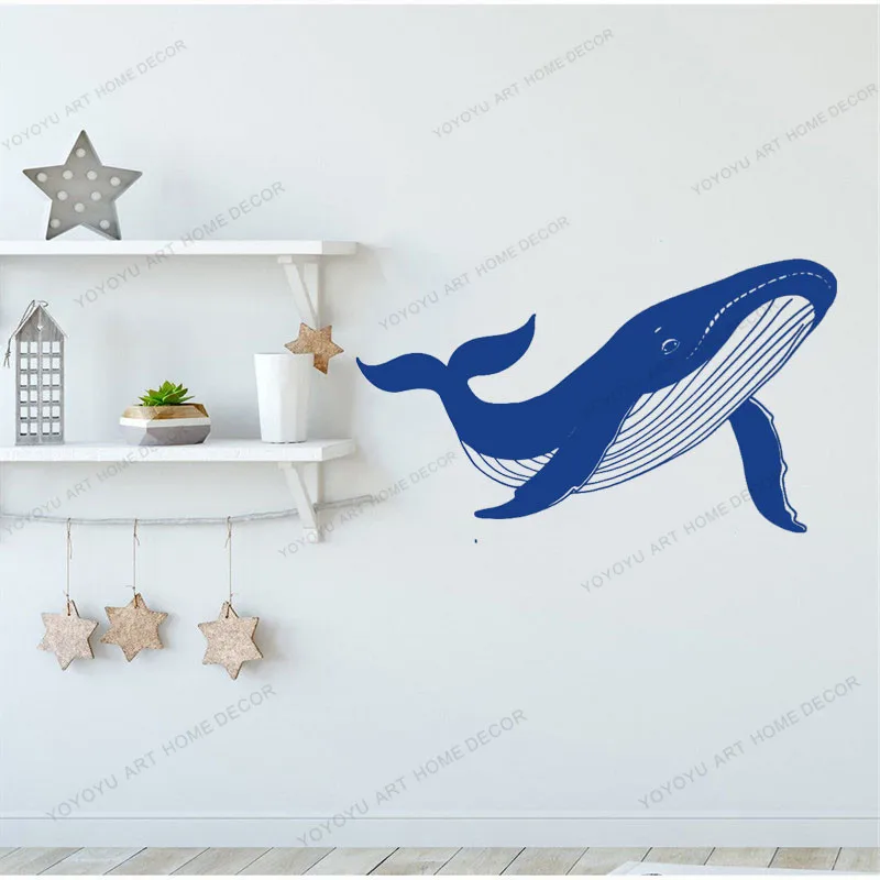 Large Whale Wall Decal Cute Whale Wall Sticker Friendly Whale Children's  Room Bedroom Decor Marine Life Art Decal Decor Z700 - AliExpress