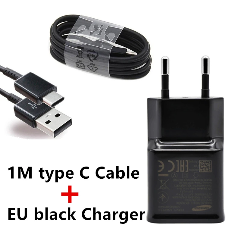 charger with cable Кабель usb type C настенное зарядное устройство для Xiao mi redmi K20 PRO note 7 7s Y3 mi NOTE 2 3 MAX 3 mi X 2S 2 mi 9 SE 8 для samsung galaxy S8 S9 - Тип штекера: charger with cable