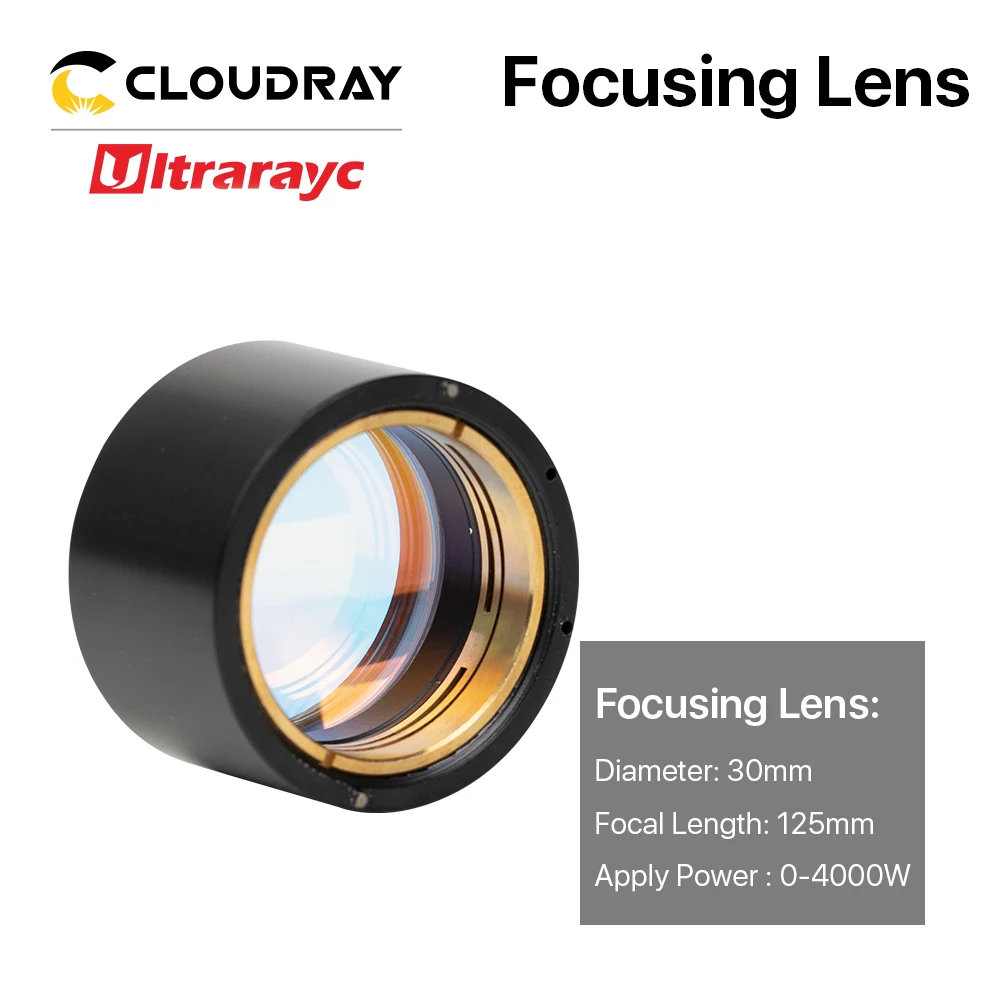 Ultrarayc Fiber Laser Focus Lens D30 F100 F125mm with Lens Holder for Precitec Laser Cutting Head