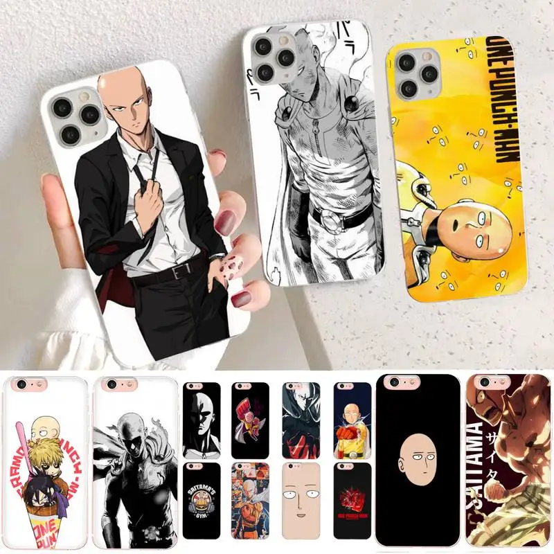 YNDFCNB чехол для телефона с мультяшным Аниме One Punch Man iphone 13 11 12 pro XS MAX 8 7 6 6S Plus X 5S SE 2020 XR