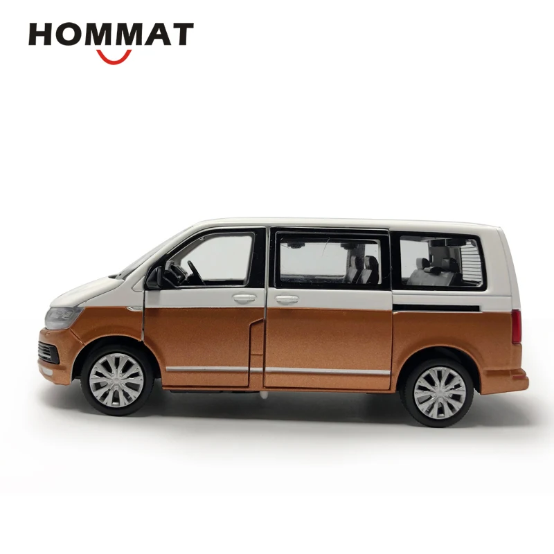 HOMMAT 1:32 T6 Multivan MPV оттягивающая задняя модель автомобиля из металлического сплава литая под давлением игрушка модель автомобиля коллекция подарков детские игрушки для детей