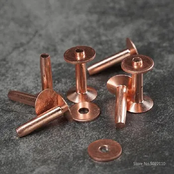 

10pcs copper meteorite rivet blank column copper rivet fastening Leather Tool