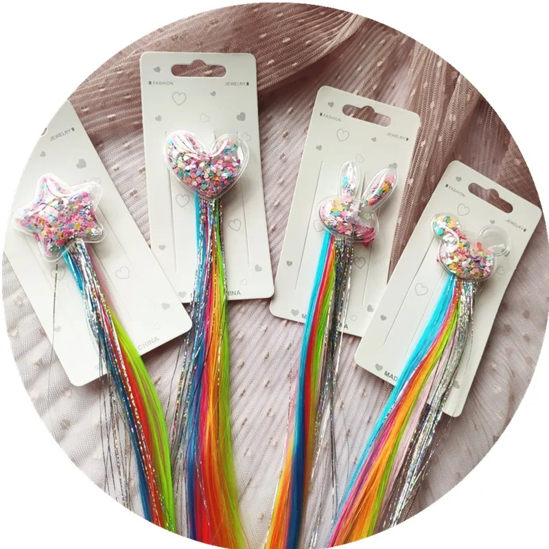 Банты для волос CN 8 шт./лот Jelly Bows девочек длинный парик конский хвост банты