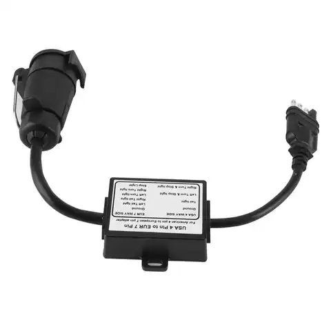 Connector Light Converter USA 4 Pin to EUR 7 Pin Adapter Stop/Brake Signal Separating Trailer Adapter Plug