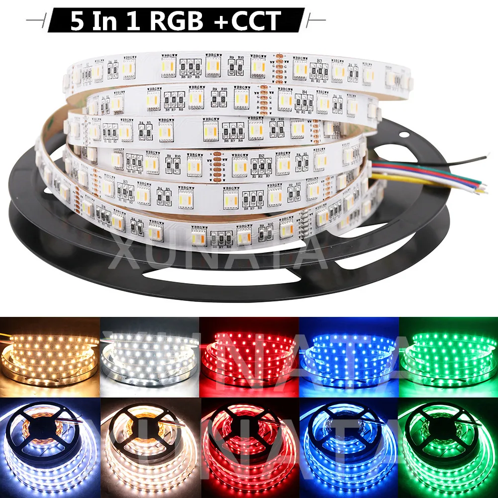 5050 RGB Светодиодная лента 60 Светодиодный s/m RGBW RGBWW RGB CCT белый теплый белый светодиодный свет водонепроницаемый 12 В светодиодный свет для дома