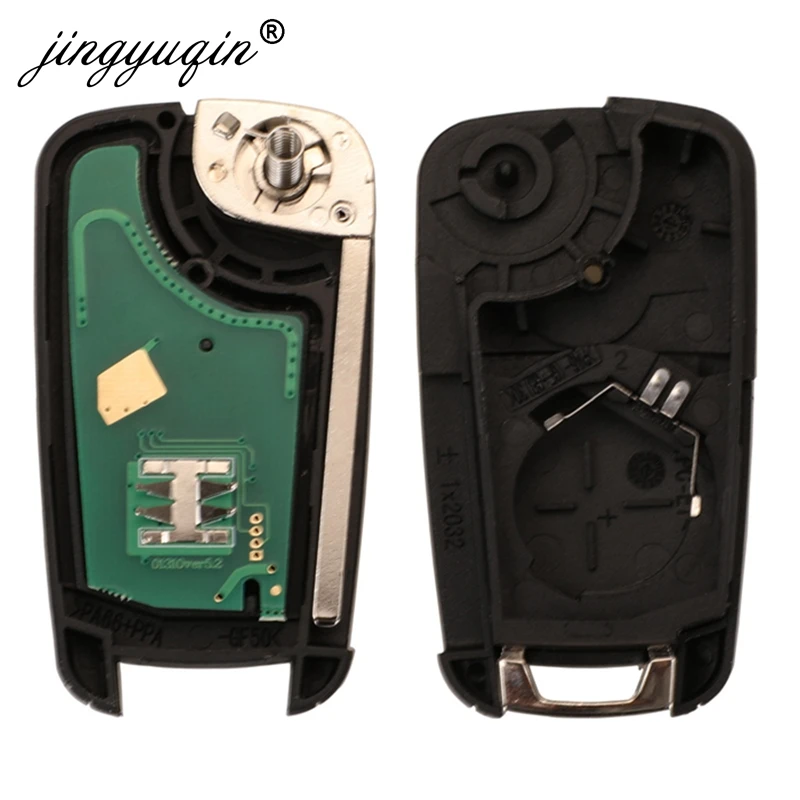 Jingyuqin G4-AM433TX 433Mhz ID46-PCF7941 Voiture Clé À Distance Fob pour Opel/SachCorsa D 2007 + 2012 Meriva B 2010 + 2014 Flip Control