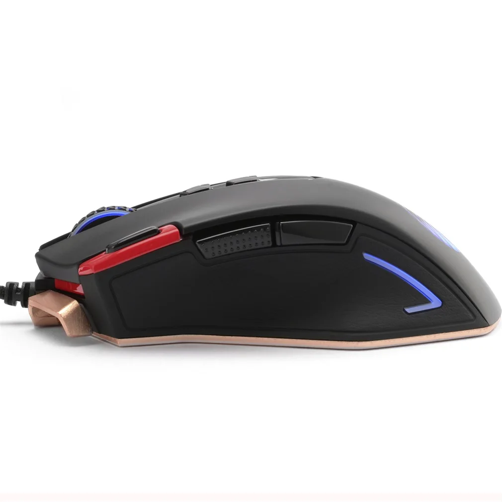 Оптическая программируемая игровая мышь Механическая Eagle Z-7300 3500 CPI светодиодный металлический корпус для ПК игры Plug and Play черный