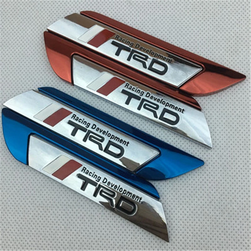 10セット 個12センチメートル 2センチメートル高品質金属車のエンブレムtrdリアテールバッジステッカーロゴ黒ゴールデン青赤デカール Emblems Aliexpress