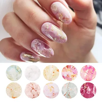 

Marble Nail Foil Transfer Sticker Nail Art Stickers Tips Wraps Foil Transfer Adhesive Glitters Acrylic DIY Nail Decoration