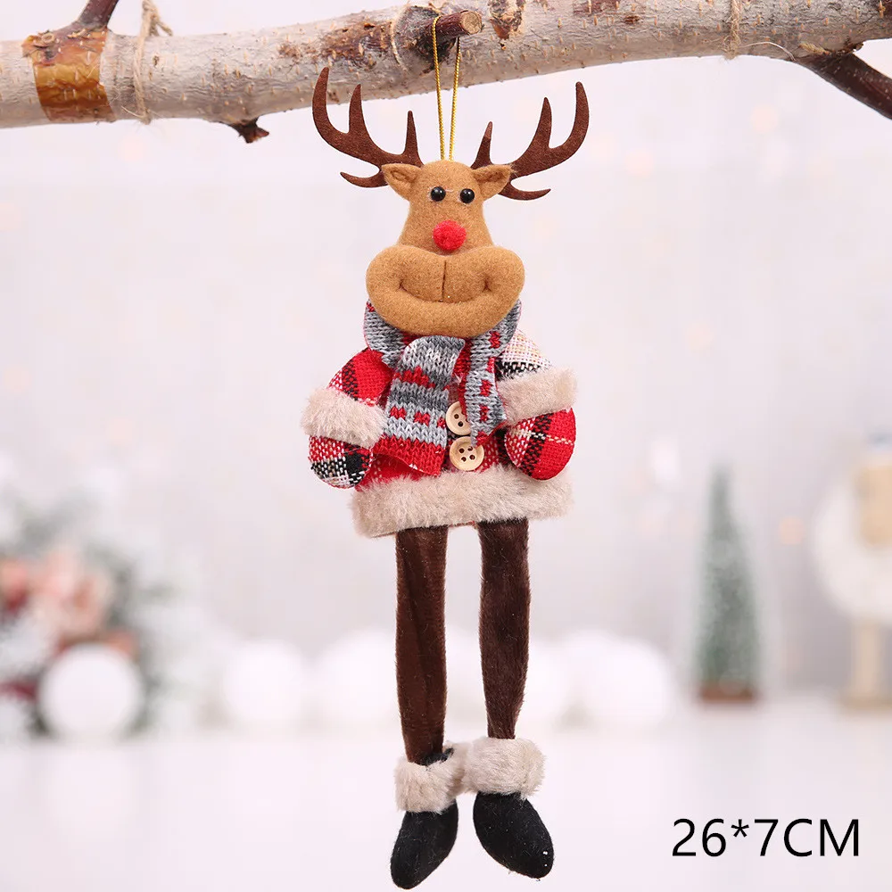 Elk Новинка года, милые рождественские куклы Санта-Клаус/Снеговик/Ангел, Noel, Рождественское украшение для дома, рождественский подарок для детей - Цвет: Elk