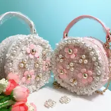 Дети девушка почтальон цветок жемчуг сумка через плечо кошелек сумочка Великобритания