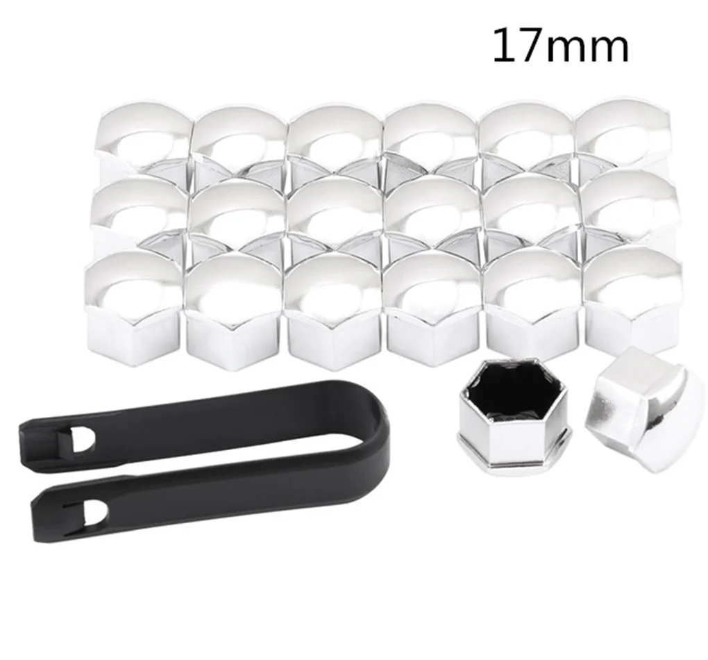 Set 20 19mm Black Car Caps Bolts Covers Wheel Nuts For Vauxhall Vectra C