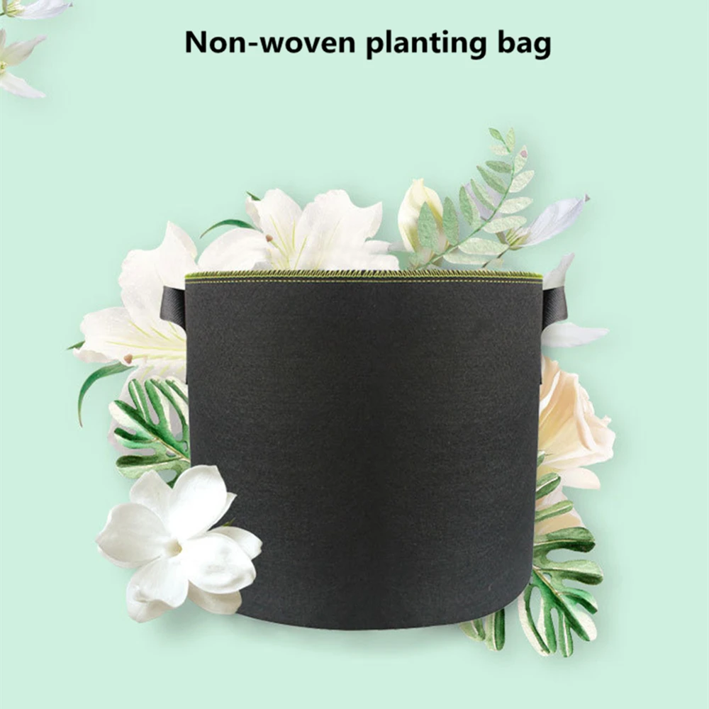 Planting bag black/brey potato fabric vegetable seedling  growing pot garden tools 1-15 gallon eco-friendly grow bag