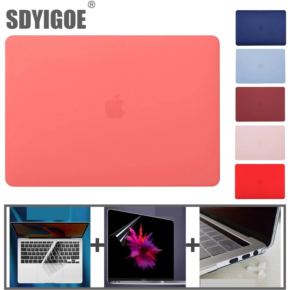 Матовые Кристальные Пластиковые Жесткие Корпуса для ноутбука MacBook Pro13 New Pro12 15