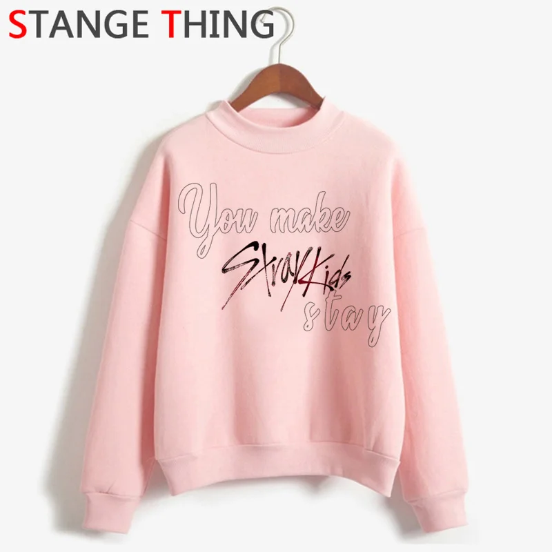 Stray Kids Miroh Harajuku Funny Cartoon Hoodies Women Turtleneck Kawaii Print I Am Who Sweatshirts Graphic Fashion Hoody Female - Color: H2894