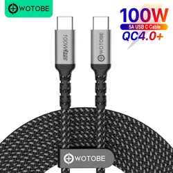 Ultra - Durable 10ft USB - C Fast Charging Cable, 100W Power Delivery, Nylon Braided for 0.2m (100W C to C Cable)