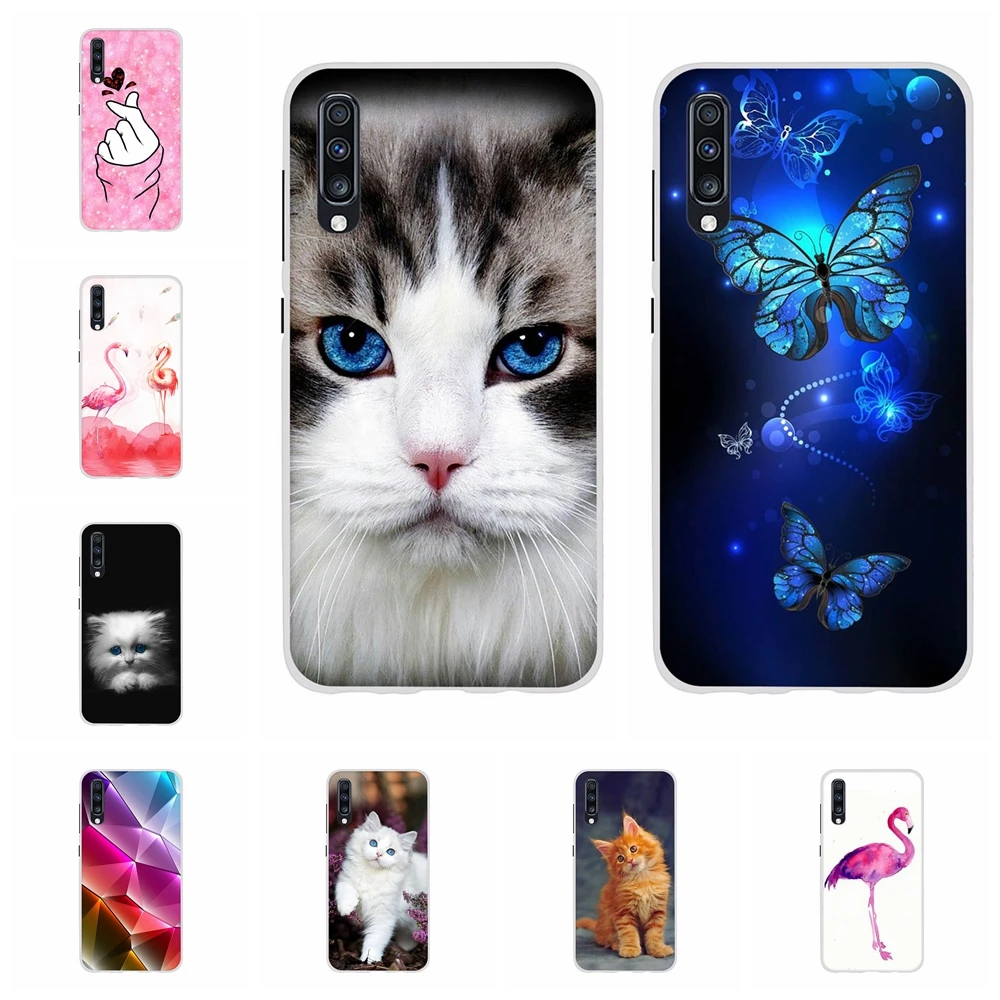 

For Samsung Galaxy A10 A40 Case Soft TPU For Samsung Galaxy A20 A30 Cover Cute Cat Patterned For Samsung Galaxy A50 A70 Coque