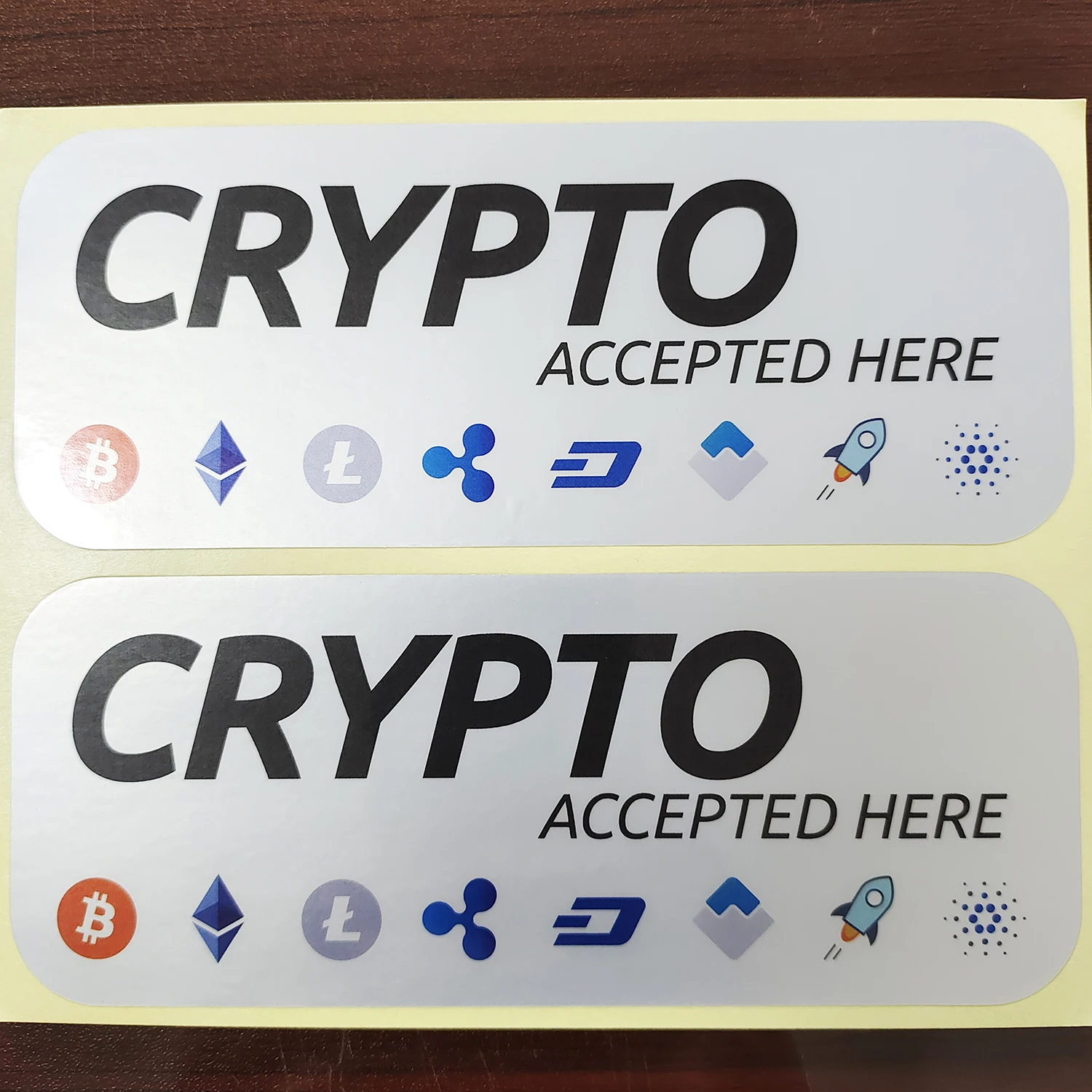 What Makes the 10pcs 15x6cm CRYPTO Accepted Here Stickers a Practical Tool  for 6 7 Crypto