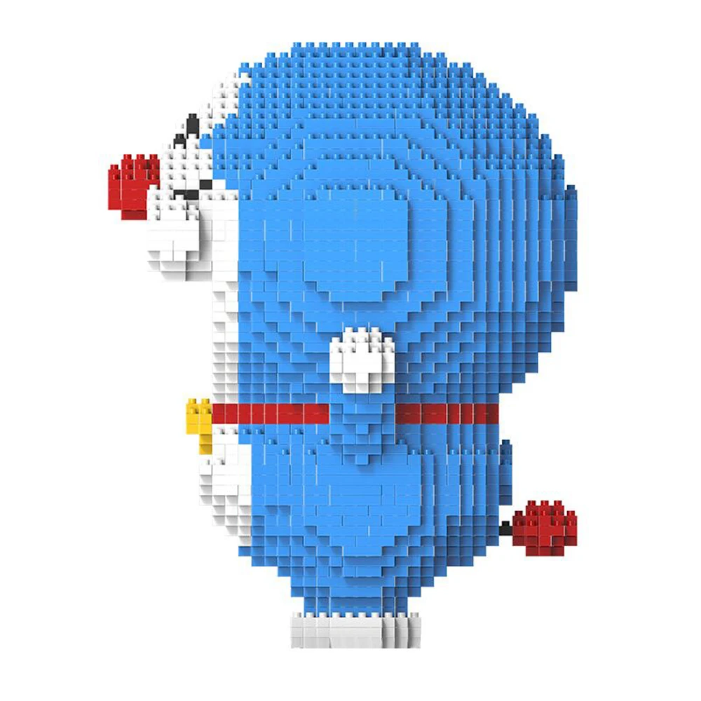 Аниме мультфильм Дораэмон синий кот животное 3D модель DIY Алмаз Мини строительные блоки кирпичи игрушка