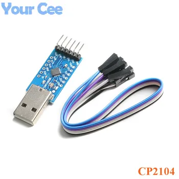 

CP2104 USB2.0 to TTL Serial Converter Module STC PRGMR Downloader Brush Line for Arduino Replace CP2102 With Dupont Cables