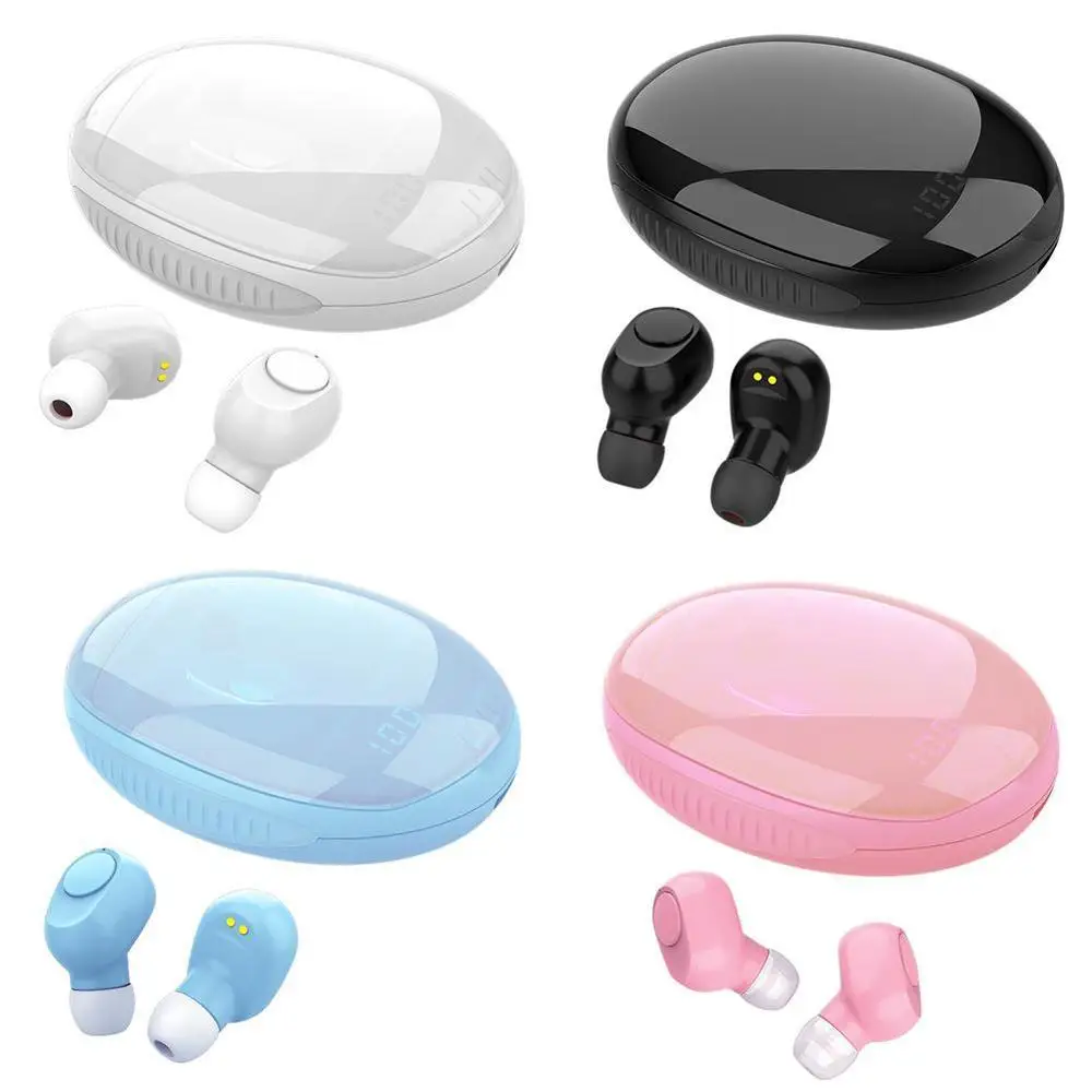 Digital Display50 Hour Playtime AAC TWS Bluetooth Earbuds V5.0 Headphone Wireless Earphone For Android &Iphone