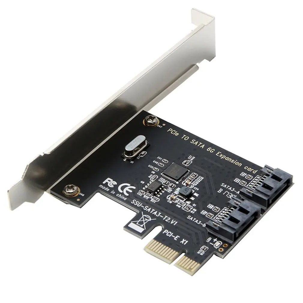 

6GB Interface Desktop Pci-e to Sata3.0 Expansion Card Sata 3.0 Adapter Card Hard Drive Expansion Strong Compatibility