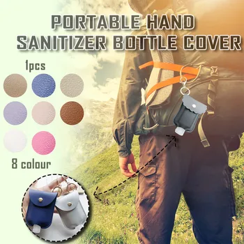 

Hand sanitizer leather case Portable Soap Dispensers Travel Bottle Keychain Holder Refillable Empty Bottles For Hand Sanitizer