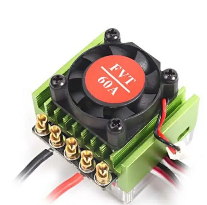 

FVT Wolf 2-3s LiPo батарея 60A водонепроницаемый автомобильный электронный регулятор скорости ESC w/Linear 6V/2A BEC для 1/10 гонок 1/8 монстров