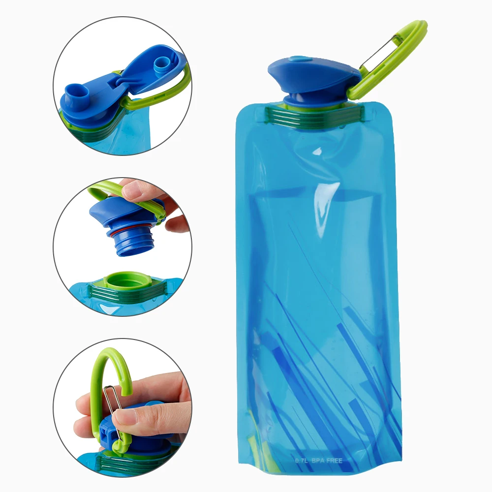 700 мл многоразовая портативная Спортивная дорожная портативная складная бутылка для воды чайник бутылка для воды для спорта на открытом воздухе