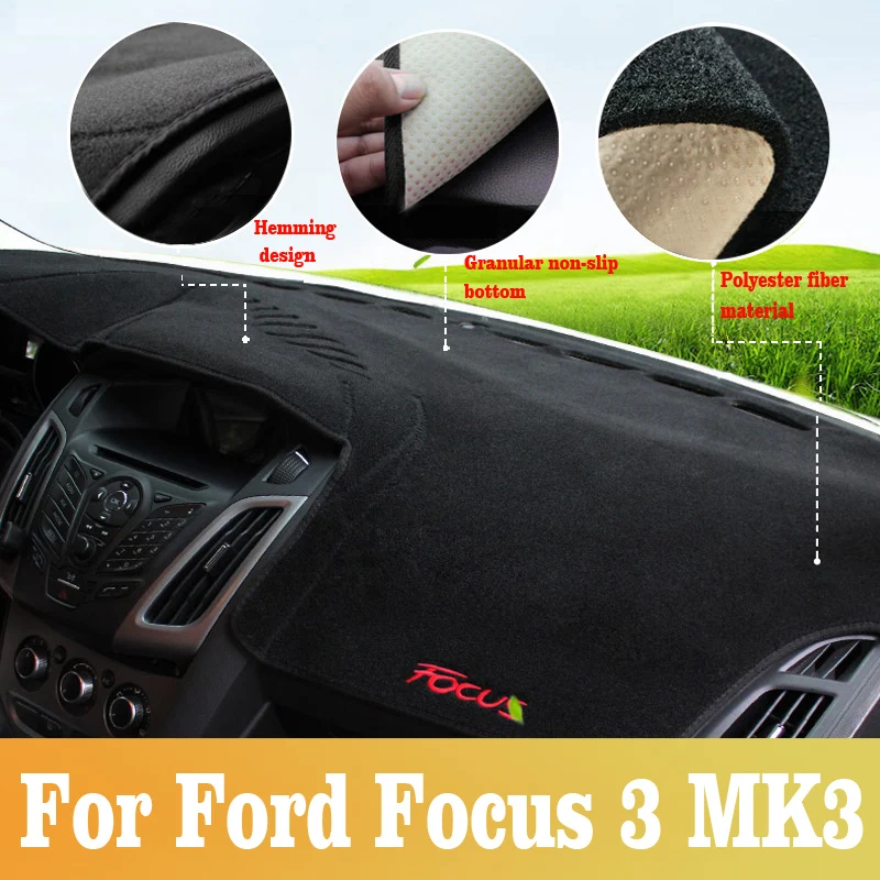 ダッシュボードマット フォードフォーカス3 MK3 2012-2018滑り止めダッシュボードカバーダッシュマットダッシュマットカバー For For 車のダッシュボードパッド MK3 2012-2018 のフォーカス 3 に適合