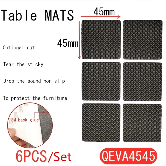 Furniture Chair Leg Pads Soft Thickening Bumper Self Adhesive Anti Slip Mat Damper For Table Protector Hardware 1/2/6/15/24PCS QEVA4545
