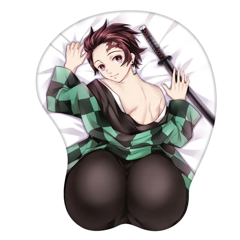 Аниме Demon Slayer Kimetsu no Yaiba косплей 3D гелевый коврик для мышки Kamado Tanjirou ycra игровой коврик для мыши Подставка под запястье подарок