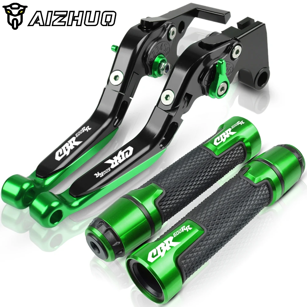 CNC алюминиевый тормозной рычаг сцепления для мотоцикла ручки для Honda CBR600RR CBR 600RR CBR600 RR CBR 600 RR 2003 2004 2005 2006 - Цвет: green1