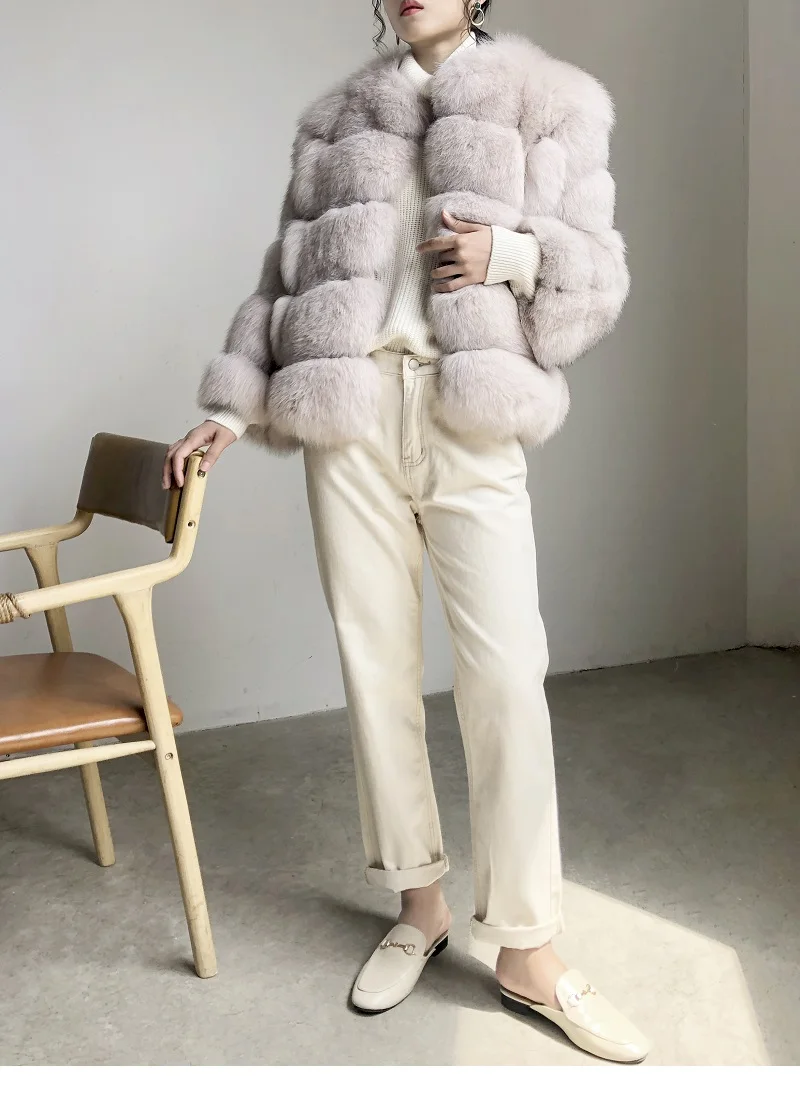 OFTBUY пальто с натуральным мехом зимняя куртка женская из натурального Лисьего меха Толстая теплая Уличная Повседневная женская верхняя одежда Корейский модный бренд
