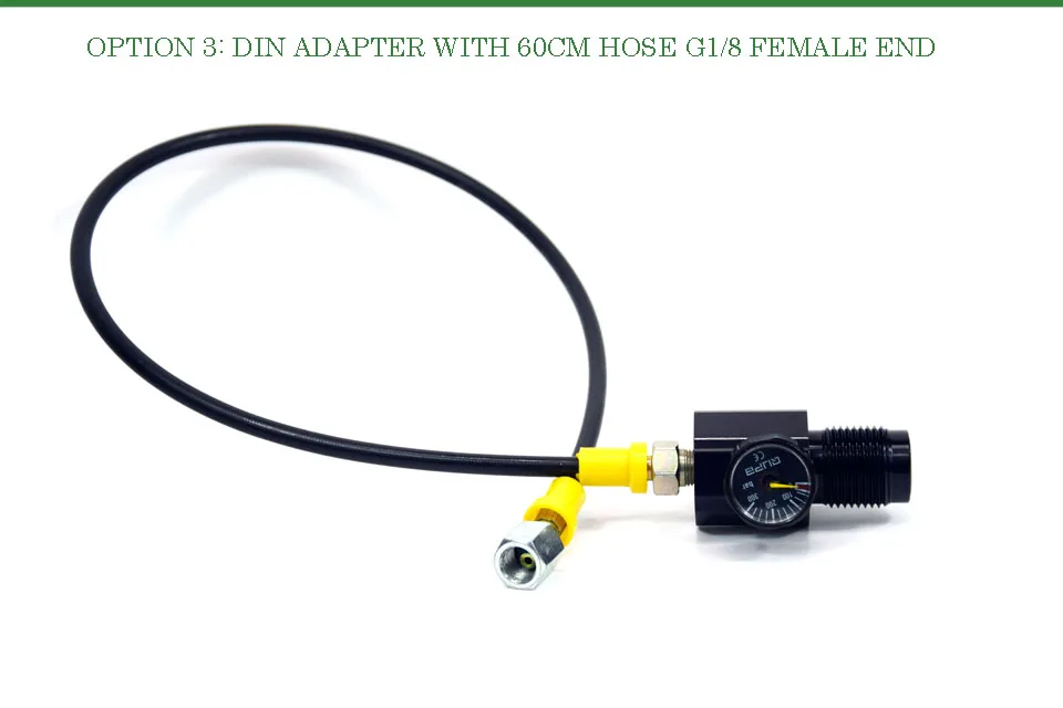 Din адаптер 300 бар/4500psi самолета алюминий G5/8 клапан 7 вариантов - Цвет: DIN 60 BSP