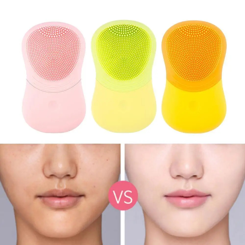 Electric Cleaning Face Brush Beauty Tool Silicone Cleansing Instrument Ultrasonic Vibration Exfoliating Blackhead