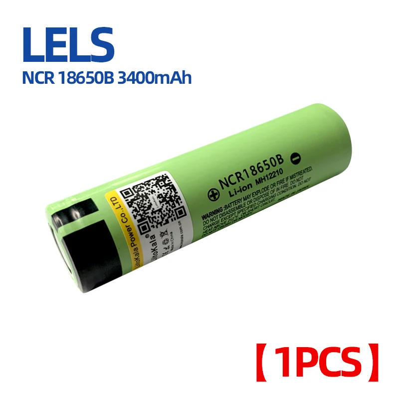 LELS NCR18650B 3,7 V 3400mAh 18650 литиевая аккумуляторная батарея для батарей фонарика (без PCB)