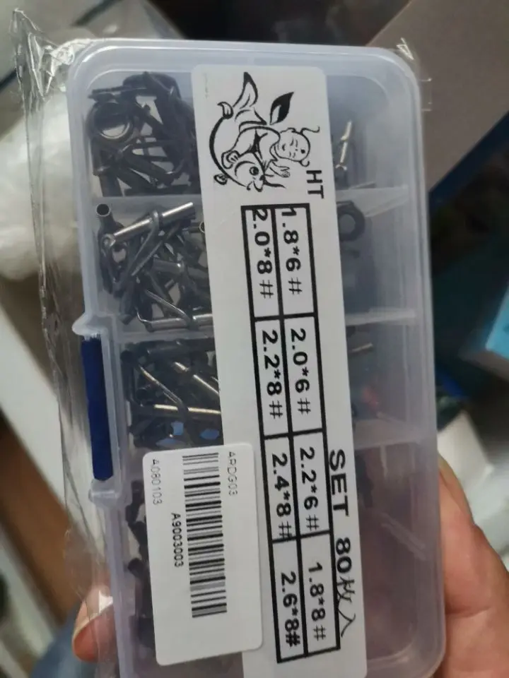 80 шт. рыболовные кончики стержней DIY удочки направляющие из высокоуглеродистой